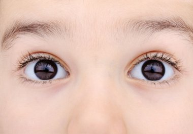 Macro shot of child's eyes clipart