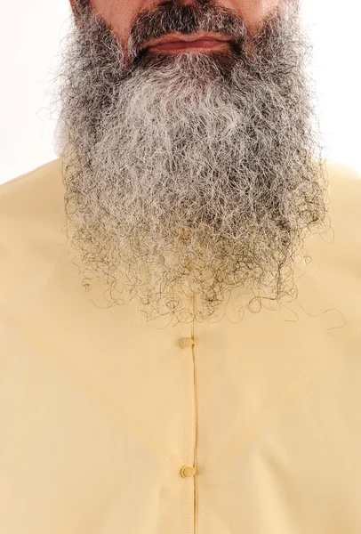 Barba lunga, peli sul viso - aspetto di Osama bin Laden — Foto Stock