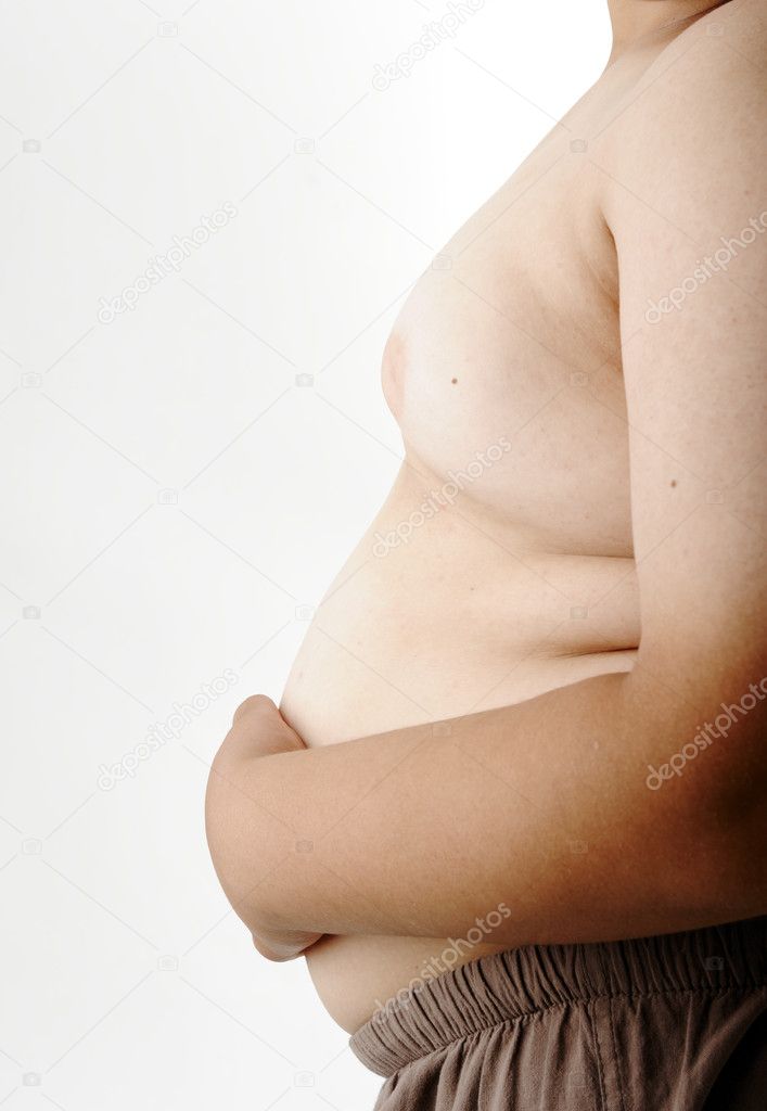 overweight boy belly