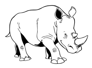 White Rhinoceros clipart