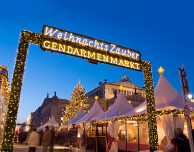 Berlin gendarmenmarkt christmas market clipart