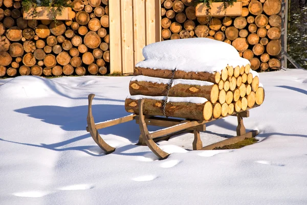 Cabaña de invierno Navidad — Foto de Stock