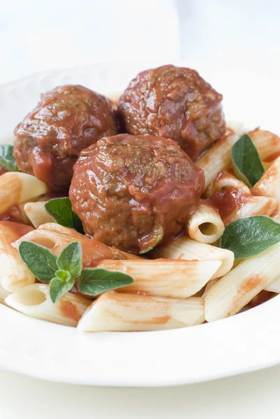 Pasta Meatballs — Stock Photo, Image