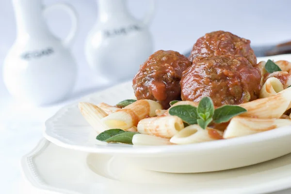 Pasta Meatballs — Stock Photo, Image