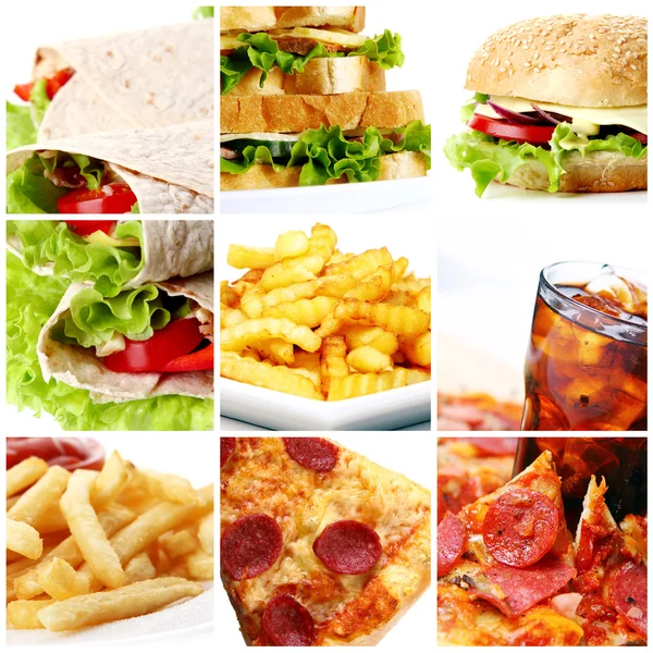 Fast Food Collage — Stock Photo © yekophotostudio #5974401