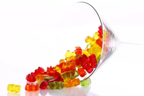 bunte Gummibärchen zu tragenBonbons — Stockfoto