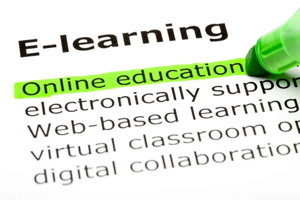 E-Learning-Online-Bildung — Stockfoto
