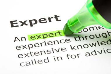 'Expert' highlighted in green clipart