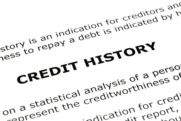 Historii kredytowej — Zdjęcie stockowe
