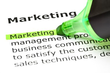 Definition of the word Marketing clipart