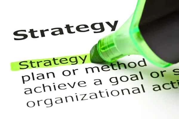 Definition Of The Word Strategy — Stock Photo, Image