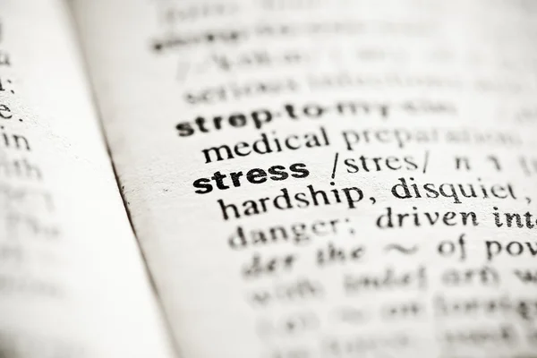 "Stress" - ordbok definition vinjett — Stockfoto