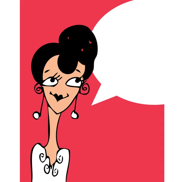 Doodley kadın cazibe ve güzellik, face karikatür — Stok fotoğraf