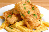 Fried fish and chips - Free Stock Image