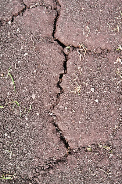 Crack su terreno asciutto — Foto Stock