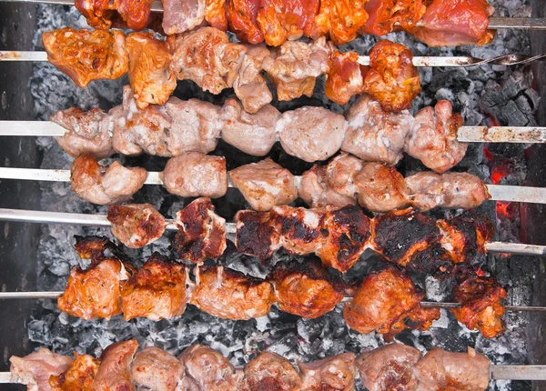 stock image Shashlik cooking