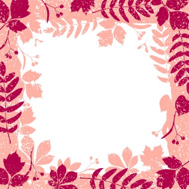 Autumn leaves grange border clipart