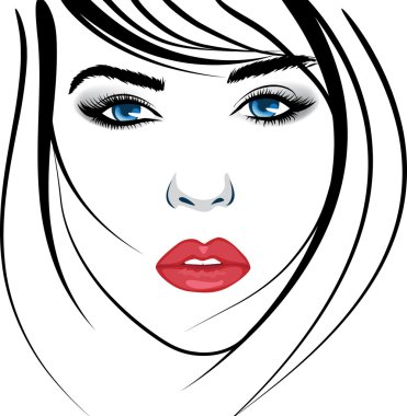 Beauty girl face. clipart