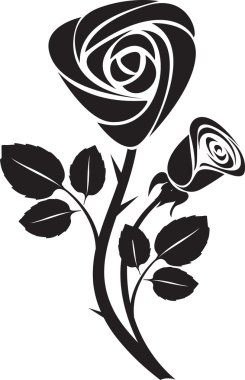 Vector rose art illustration clipart