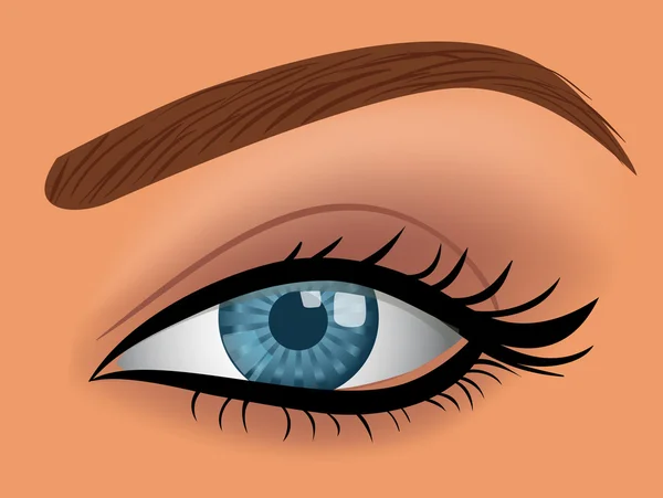 Vektor Frau blaues Auge — Stockvektor