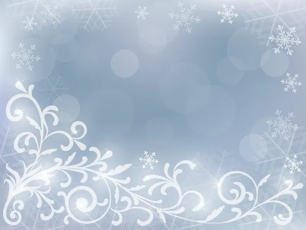 Abstraktní stříbrné vánoční pozadí — Stockový vektor