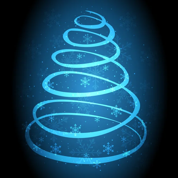 Fondo del árbol de navidad vector azul — Archivo Imágenes Vectoriales