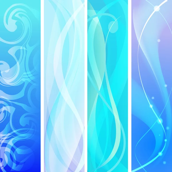 Set bannières bleues — Image vectorielle