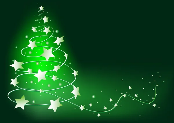 Astratto albero di Natale vettore verde — Vettoriale Stock