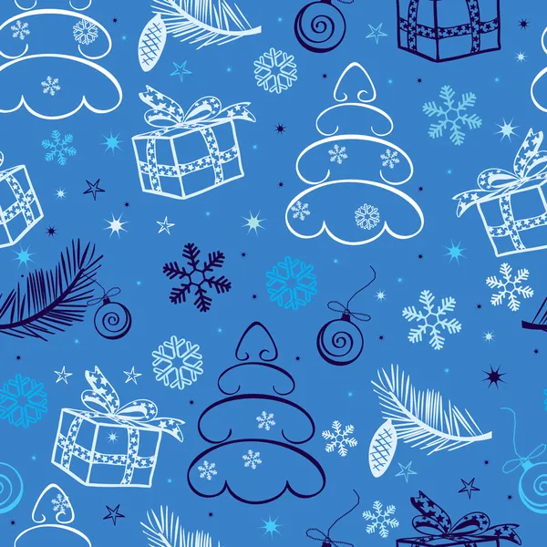 无缝圣诞节背景 — 图库矢量图片