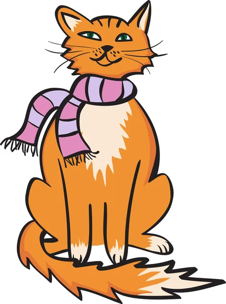 Rolig orange katt — Stock vektor