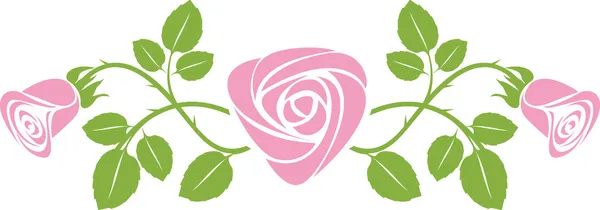 Ornamento con rose — Vettoriale Stock