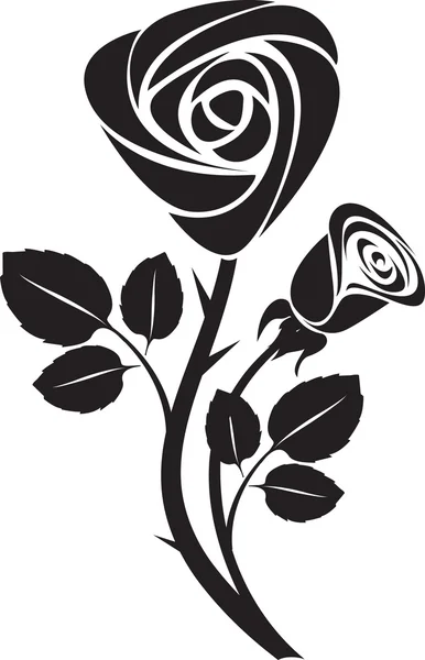 Vector rose art illustration — Stock Vector