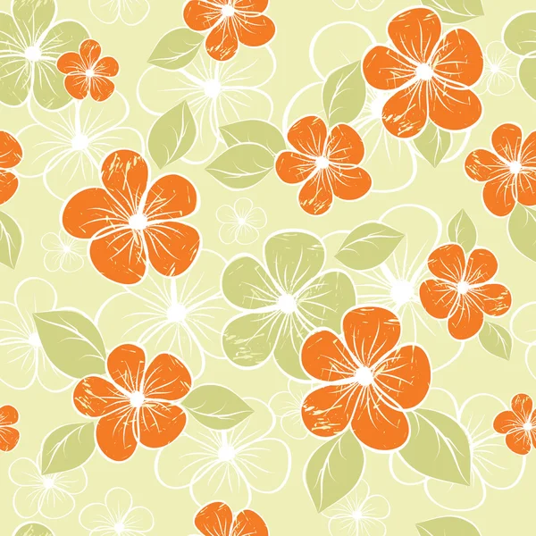 Fond floral tropical sans couture — Image vectorielle