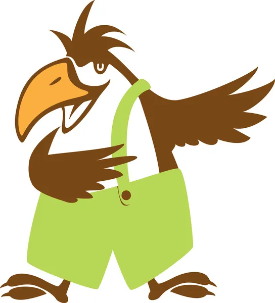 Funy vogel symbol.vector illustratie — Stockvector