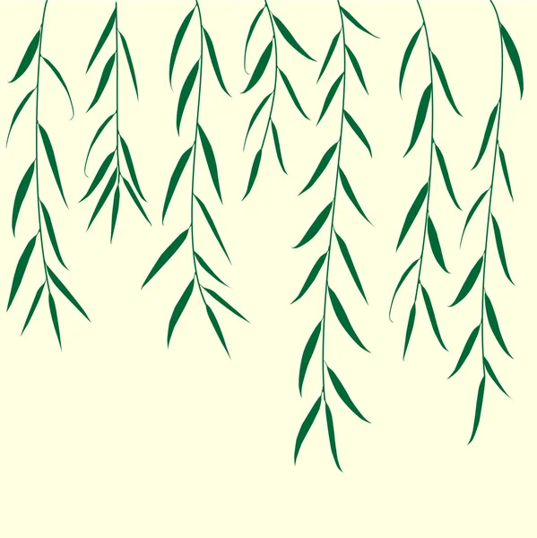 Fond de branche verte. Illustration vectorielle — Image vectorielle