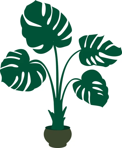 Monstera vert fond de plante — Image vectorielle