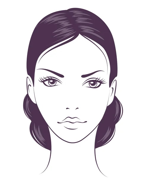Лицо девушки — стоковый вектор