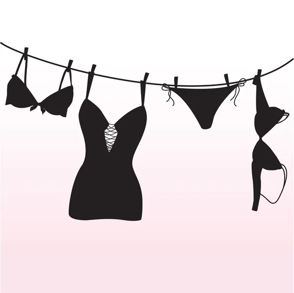 Pantie, bra and lingerie — Stock Vector