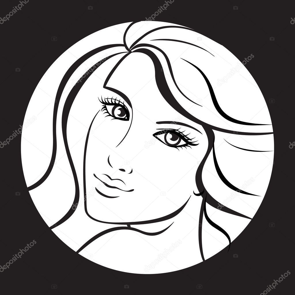Beauty girl face. Art vector work illustration Stock Vector by ...