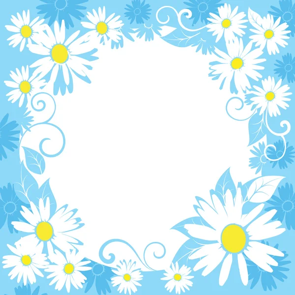 Grappige voorjaar bloemen border.vector illustratie — Stockvector
