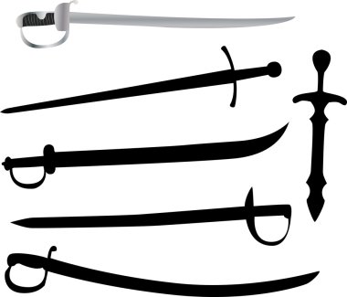 Collection medieval weapons clipart