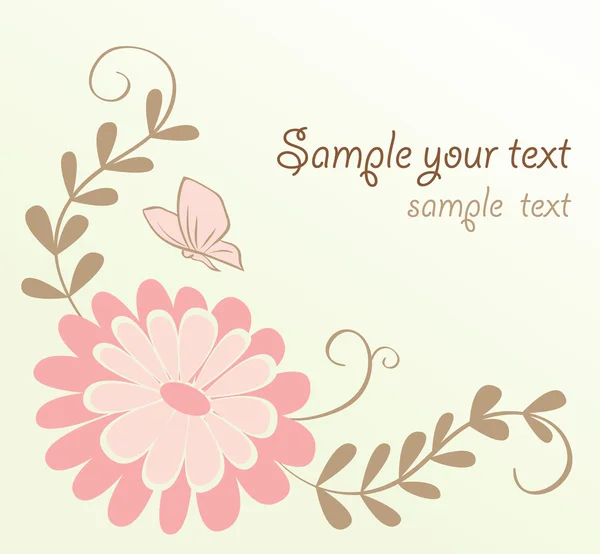 Carte florale mignonne. — Image vectorielle