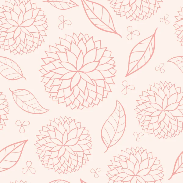 Ομορφιά χωρίς συγκόλληση floral ροζ — Διανυσματικό Αρχείο