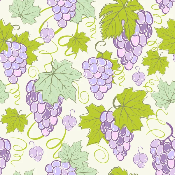 Creative seamless grape background. — Stock Vector
