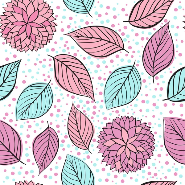 美容シームレスな花ピンクのベクトルの背景 — ストックベクタ