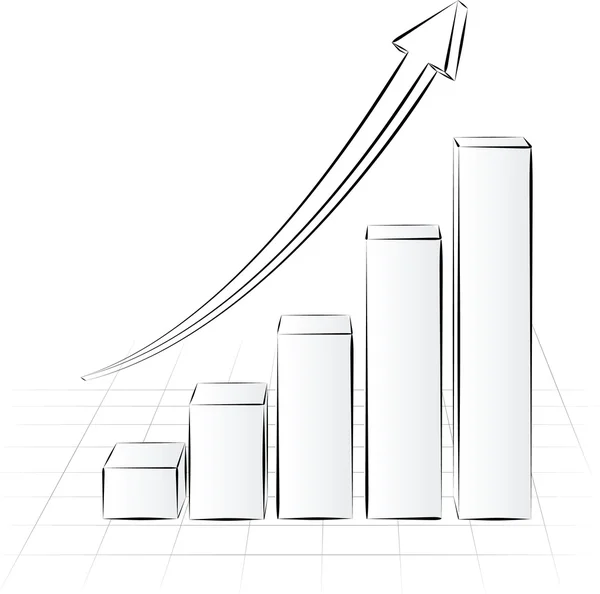 Desenho abstrato 3d gráfico esboçado — Vetor de Stock