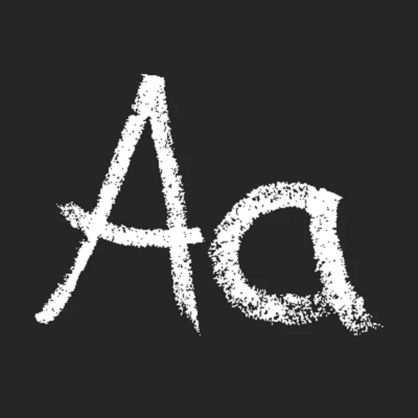 Potlood of houtskool krijt alfabet brief — Stockvector