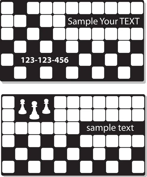 Επαγγελματικές κάρτες με το σκάκι. στοιχείο του διανύσματος — Διανυσματικό Αρχείο