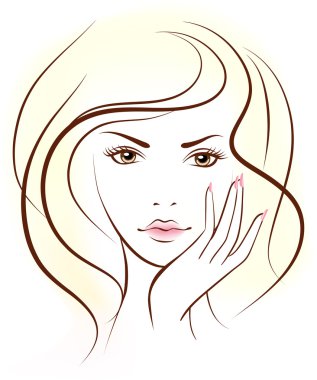 Beauty woman face. clipart