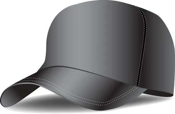 Black baseball cap — Stock Vector